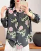 Cardigan de Ramio Puro con Estampado Digital para Mujer, Manga Larga, Talla Grande, Estilo Holgado y Delgado, Novedad Otoño 2026