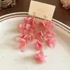 Brincos de Prata Série Rosa Coração de Menina Flor Gota d'Água Borla Leve Luxo Alto Padrão Acessórios de Orelha Moda Início da Primavera