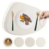 Tapete de Mesa Quadrado de Couro com Xadrez Pequeno Mais Vendido da Amazon Dupla Face para Casa Hotel Comida Ocidental Tapete Impermeável Isolante em Estoque