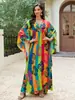 Vestido Largo Estampado de Rayón Holgado Talla Grande Europeo y Americano Transfronterizo Vestido Maxi de Vacaciones Cubrebikini para Mujer