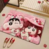 Alfombrilla Absorbente para Baño de Crayon Shin-Chan de Tierra de Diatomeas para el Hogar, Alfombrilla Antideslizante para Puerta de Baño/Inodoro, Alfombrilla Engrosada