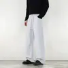 Pantalones casuales rectos para hombre, pants deportivos de otoño 2026 para hombre, pantalones anchos holgados, negro, blanco arena plateada, tiro medio, en stock, pedido completo