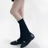 Calcetines de punto patchwork a rayas verticales simples para apilar en otoño e invierno color blanco lechoso, calcetines de pantorrilla estilo coreano, calentadores de piernas de media pierna