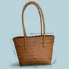 Bolsas Tejidas en Stock para Mujer, Bolsos Cruzados de Bloques de Color, Bolsos de Mano Tejidos, Suministro Directo del Fabricante, Recuerdos de Boda