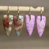 Aretes Forma de Flecha Piedra Imperial Color Natural para Mujer Exquisitos Elegantes Pendientes Colgantes Pendientes