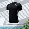 Trajes de Baño Transfronterizos Tops para Hombre Traje de Baño Talla Grande Baño en Aguas Termales Hombres Manga Larga Anti-Vergüenza Equipo de Buceo Protección Solar