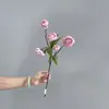 5 Rosas de Chá Pequenas Simuladas, Flores de Chá, Flores Artificiais, Flores de Casamento, Decoração de Salão de Casamento Hotel, Decoração Suave, Buquê da Noiva