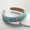 Headband europeu e americano novo estilo esponja moda de abas largas headband menina versátil de abas largas pressão lavagem de cabelo cocar atacado