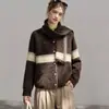 Cárdigan de punto jacquard, nuevo estilo otoño/invierno, suave y cómodo, corte holgado, con bufanda de punto a juego - un conjunto de dos piezas, 2455