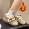 Zapatos cálidos Birkenstock para mujer 2026, estilo velcro, forro de felpa grueso, de moda para invierno, talla 34, zapatos peludos