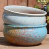 Vaso Grande de Terracota Feito à Mão, Vaso de Cerâmica Rústica de Grande Diâmetro para Suculentas e Flores, Vaso de Cerâmica para Plantas Suculentas com Formato de Tronco Velho