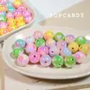 Cuentas Redondas Bicolores de Corazón de Puntos Versátil Joyería DIY Accesorios de Cuentas Sueltas Cadena para Teléfono Móvil Hecha a Mano Cadena de Cuentas Pulsera Cuentas