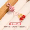 Cristal Natural Flor de Rosa Colgante Pequeño Accesorio DIY Encanto Pulsera Colgante Pequeño Adorno Colgante Pequeño