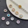 Preservador de Cor Girassol Moído Furo Passante Poroso Feito à Mão Cristal Brinquedo Pulseira Acessórios para Joias DIY Contas