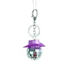 Chaveiro de argola com pingente de espelho de bola de cowboy transfronteiriço, pingente de carro DISCO DISCO, decoração