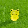 Terrario de musgo, adorables figuritas de rana que brillan en la oscuridad, accesorios decorativos DIY de jardinería y paisajismo, pequeños adornos de escritorio