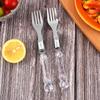 Cuchillo y tenedor de acero inoxidable rodillo para pizza juego de cuatro piezas espátula empaque en blíster de un solo lado mango de cristal besador herramientas para hornear