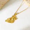 Collar Colgante Exclusivo de Acero Inoxidable Transfronterizo Moda Europea y Americana para Mujer Cadena de Suéter 18K Joyería Versátil de Moda Venta al por Mayor