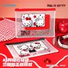 Guangbo Papelaria Original Sanrio Hello Kitty Bolsa com Zíper A4 Quadriculada Bolsa Fofa para Armazenamento de Documentos de Estudante