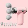Mini Pistola de Massagem Muscular para Pescoço, Massageador Multifuncional para Cintura, Massageador de Braço Recarregável com 9 Cabeças, Portátil