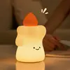 Lámpara de Noche Pequeña y Linda, Lámpara de Mesa Adorable y Creativa, Lámpara Táctil de Silicona con Forma de Nube, Compañera de Sueño Luz de Noche para Niños