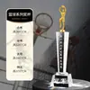 Personalização de Troféus e Medalhas de Cristal para Badminton, Basquete, Futebol, Competições Esportivas, Reuniões Anuais, Gravação Criativa Comemorativa