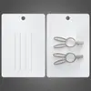 Nueva Tarjeta para Pasador de Pelo de PVC Blanco Lechoso 8*12cm Pinza de Pato Metálica Pinza de Acero Tarjeta de Joyería Papel Venta al por Mayor