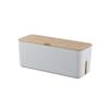 Caja de Almacenamiento de Plástico con Tapa Organizador de Escritorio para Cables de Datos de Carga Ocultos Teléfono Móvil Computadora Tableta Regleta