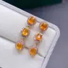 Atacado de fábrica explosões brincos naturais Fanta prata S925 cravejado pedra principal 4x 5 vendas quentes na Europa e nos Estados Unidos uma geração de cabelo