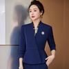 Moda Otoño e Invierno Falda Slim Ol Cuello Blanco Salón de Belleza Joyería Ropa de Trabajo Traje Profesional Traje para Mujer