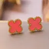 Collar Popular Transfronterizo de Trébol de Cuatro Hojas de Acero de Titanio para Niñas, Lujo Ligero y Versátil Nuevo Conjunto de Cadena Clavicular de Cinco Flores de Doble Cara