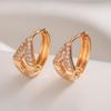 Australia Europa antigua y Estados Unidos aretes de circonita geométrica de lujo más vendidos para mujer diseño INS nicho de alta gama aretes combinables