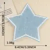Parche adhesivo para accesorios de ropa, parche de mezclilla con estrella de cinco puntas, pegatinas bordadas, accesorios de bricolaje, etiquetas bordadas para equipaje, pegatinas de tela.