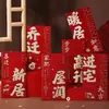 Fábrica de Sobres Rojos Casa Nueva Sello Dorado Papel Rojo Rígido Bolsa de Sobre Rojo para Casa Nueva y Mudanza, Especial para Regalar
