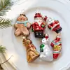 Decoraciones Navideñas de Venta Caliente Transfronterizas Colgante de Vidrio Forma Irregular Árbol de Navidad Pequeño Adornos Colgantes Creativos Juego de Bolas de Vidrio