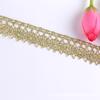 Atacado de Fabricantes de Yiwu Renda com Fio Dourado e Prateado em Estoque, Acessórios de Renda Dourada, Acessórios de Vestuário, Acabamento de Renda Prateada