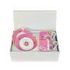 Taza de Café de Porcelana Ósea para el Hogar Serie Cielo Estrellado Colorido Dijia Taza Doble Rosa con Platillo Taza y Platillo para Pareja con Dibujo Animado