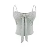 Top de tirantes sin mangas de lunares estilo francés, pura vibra de deseo, con cintas para mujer, prenda exterior de verano, sexy, adelgazante, versátil