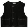 Chaleco de Mezclilla Personalizado para Niños, Ropa de Otoño, Ropa Negra de Mezclilla Estilo Coreano para Niños, Chaleco Exterior de Primavera y Otoño para Niños