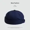 Sombrero retro de terrateniente desgastado para hombre, otoño e invierno, casual, personalidad, algodón, cálido, protección contra el frío, elegante, matón, color sólido, gorra sin visera