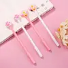 Super fofo pata de gato grande fofo desenho animado caneta gel preta 0.5mm caneta d'água material escolar para estudantes