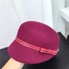 Sombrero Ecuestre Simple Europeo y Americano Sombrero de Fieltro de Lana Australiana Otoño e Invierno para Niños Sombrero Boina Newsboy con Lazo Puskin Sombrero de Moda Vintage
