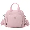 Bolsa de Mão de Grande Capacidade Feminina Casual Moda Tecido de Nylon Bolsa de Ombro Transversal Leve Multicamadas Lona Impermeável Bolsa Feminina
