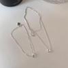 Novo Colar Pulseira Redondo de Anel Duplo de Camada Dupla para Mulheres, Moderno e Único, Corrente Minimalista para Clavícula, Atacado para Transmissão ao Vivo