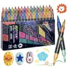 Marcador de Brillo de Dos Colores de Doble Punta Pluma de Acuarela de Punta Suave para Cuadernos Especial Pincel de Brillo para Niños No Tóxico y Lavable