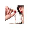 Pendientes de rosa de terciopelo rojo, pendientes de borlas de hada retro francesa, pendientes de clip para las orejas, pendientes retro de alta gama para otoño e invierno.