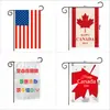 Banderas de jardín en blanco transfronterizas Banderas de jardín blancas puras para DIY Banderas de poliéster en blanco para impresión por transferencia para varios países