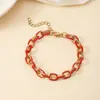 Pulsera de Acero Inoxidable con Goteo de Color Moda Femenina Europea y Americana Pulsera de Color Esmalte Versátil Chapada en Oro de 18K y Pulsera de Acero de Titanio