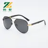 Nuevas gafas de sol polarizadas gafas de sol de metal para hombre gafas de rana gafas para conducir gafas retro de montura grande