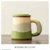 Caneca de Chá de Cerâmica Azul Degradê 2025 Nova de Aparência Sofisticada com Infusor e Tampa para Aniversários de Amigos e Idosos